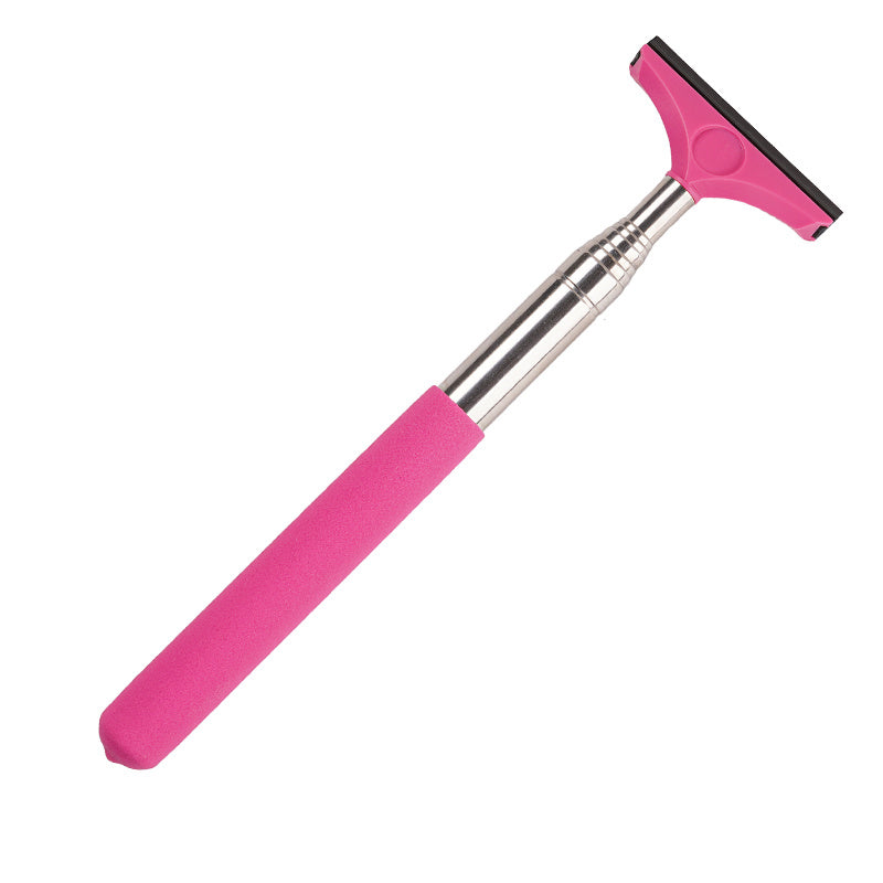 Portable Rearview Mirror Wiper Retractable Car Window Cleaning Brush With SponCleaner Remover