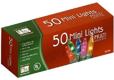 Holiday Wonderland 4051-88A 50 Count MULTI Color Mini Christmas Light Sets - Quantity of 16