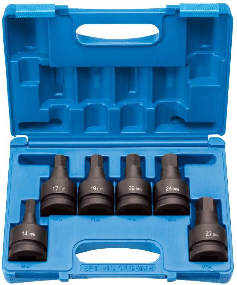 Grey Pneumatic 9196MH 1 in. Drive 6 Pc. Standard Hex Driver Set
