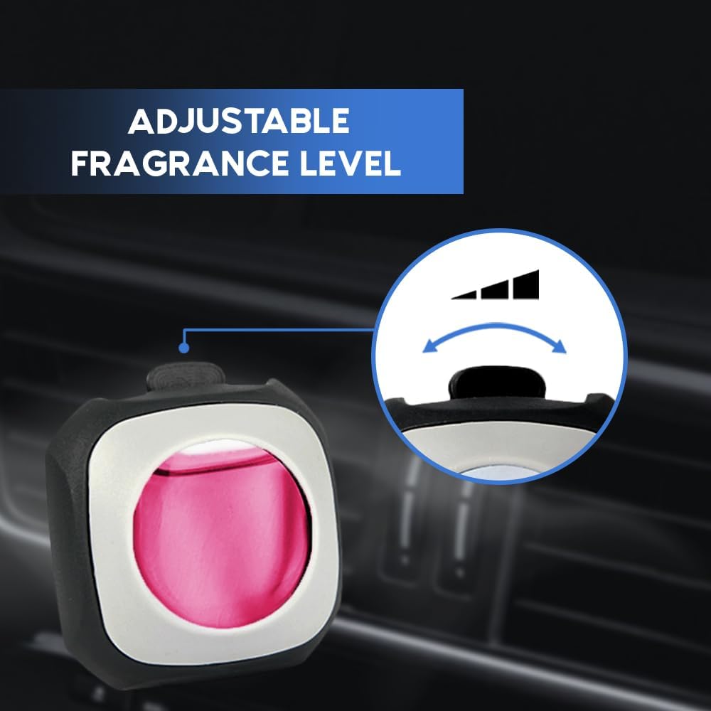 Air Jungles Honey Peach Scent Car Air Freshener Clip, 6 Car Freshener Vent Clips, 4ml Each, Long Lasting Air Freshener for Car, Up to 180 Days Car Refresher Odor Eliminator