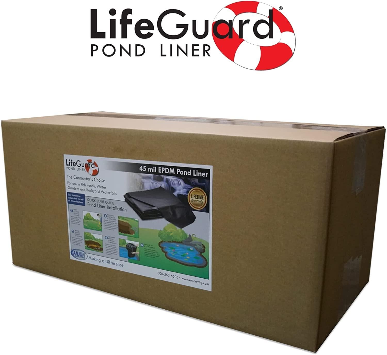 LifeGuard Pond Liner 8 ft. x 10 ft. 45 Mil EPDM Rubber - LG8X10-45