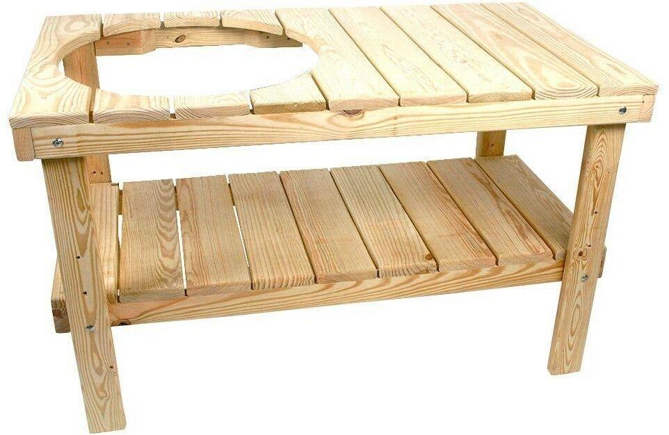 Grill Table Kit Adjustable Height Paintable in Grain with StoraShelf