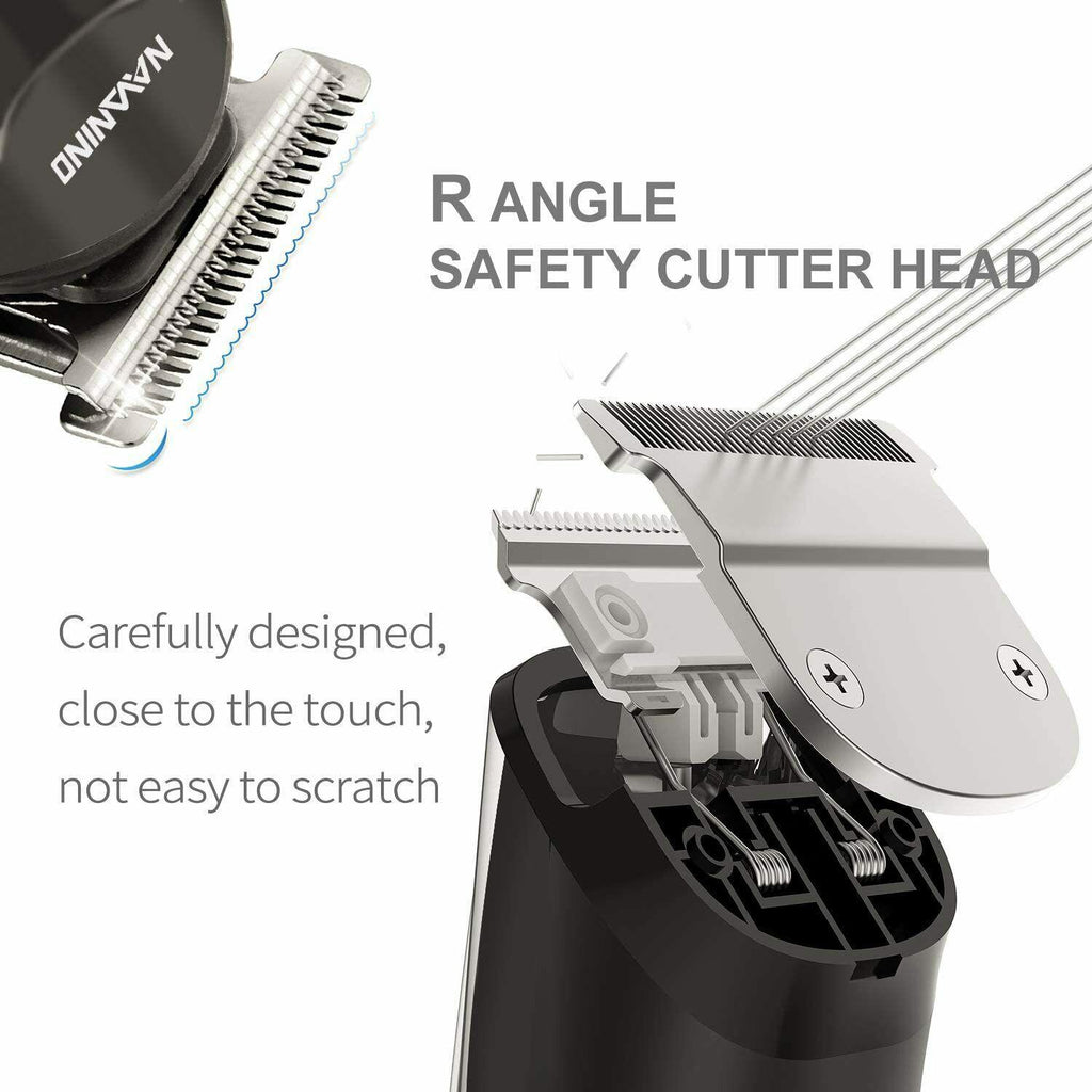 NAVANINO Trimmer Mens Barber Electric Waterproof 5 On 1.5 Heads Dual