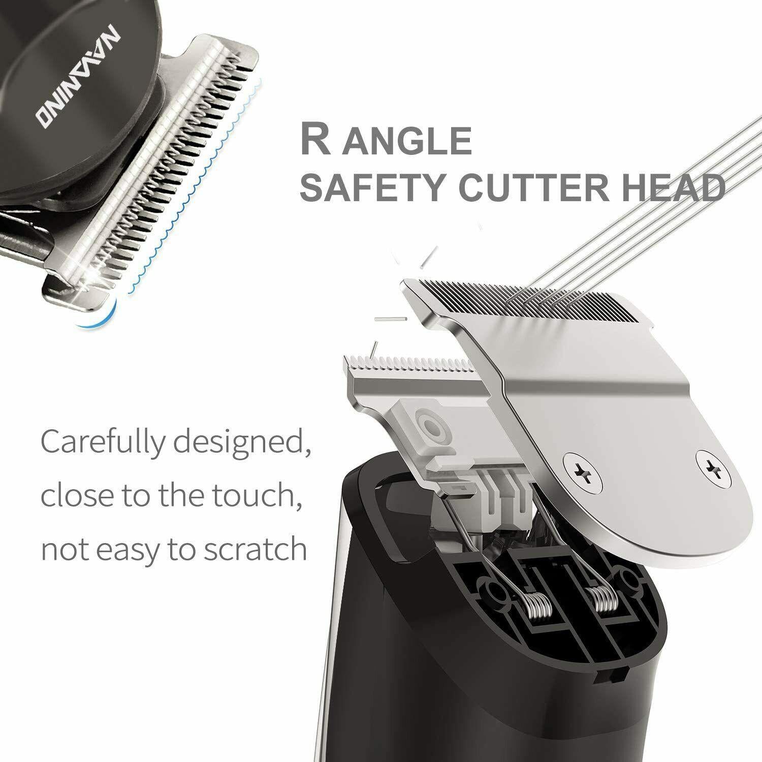 NAVANINO Trimmer Mens Barber Electric Waterproof 5 On 1.5 Heads Dual