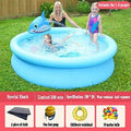 LIZHAIMING Household Folding Inflatable Children's Swimming Pool, Outdoor Inflatable Swimming Bucket, Cute Cartoon Pattern, Enjoy Cool Summer,C