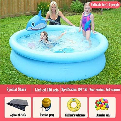 LIZHAIMING Household Folding Inflatable Children's Swimming Pool, Outdoor Inflatable Swimming Bucket, Cute Cartoon Pattern, Enjoy Cool Summer,C