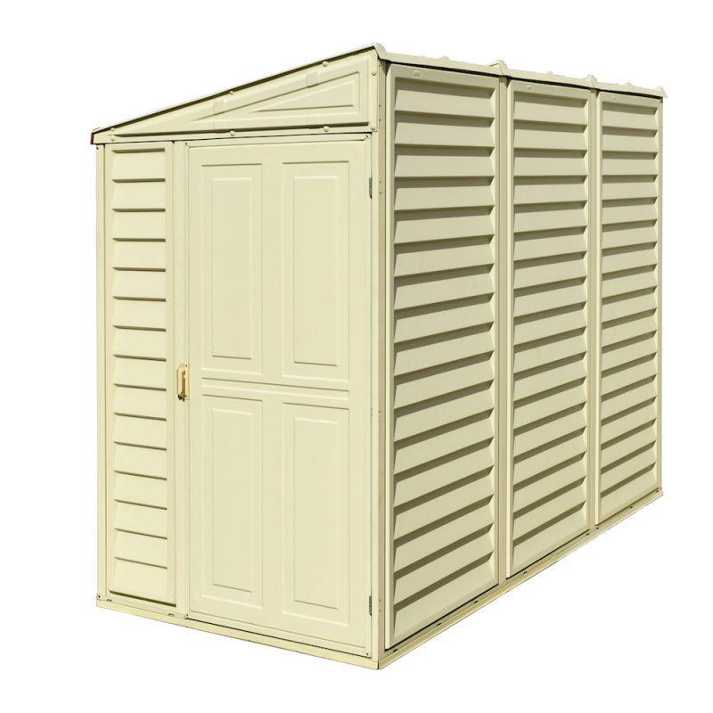 DuraMax 4’x8′ Stronglasting SideMate Vinyl Shed &amp; Foundation