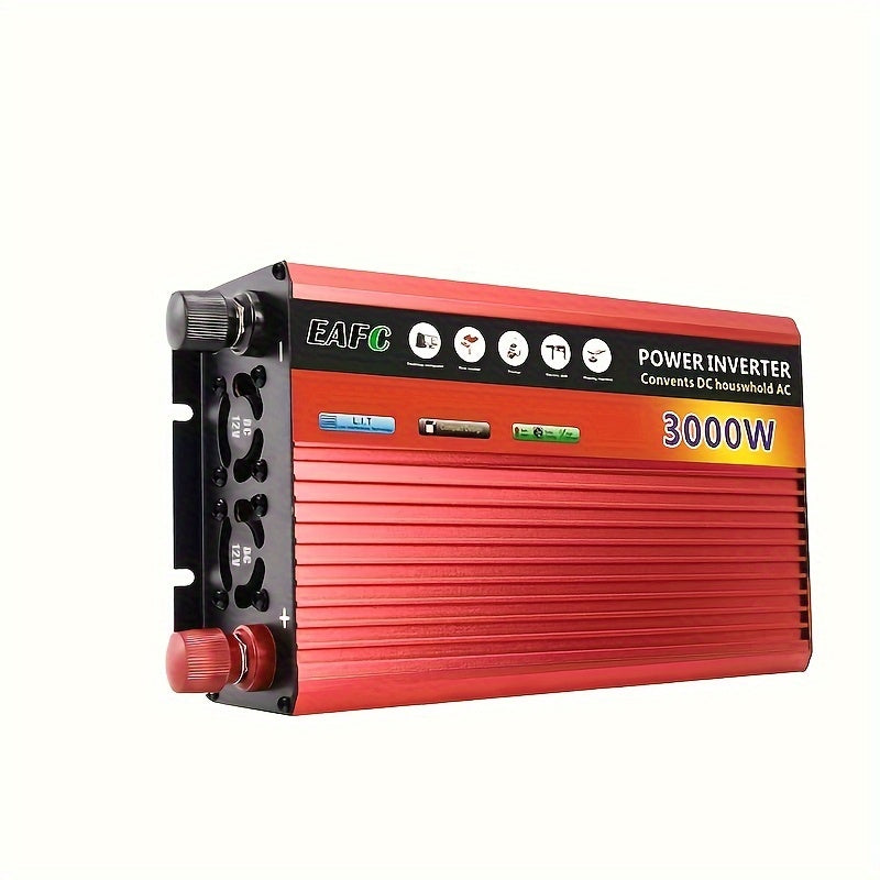 3000W Portable Inverter DC 12V To AC 110V Power Inverter  Portable Car Power Bank VoltaConverter Solar Inverters Multi Functional Vehicle Inverter