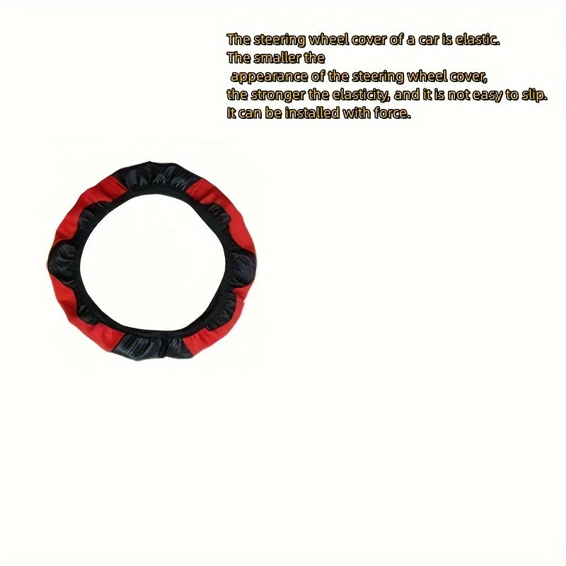 1pc Car Steering Wheel Cover, Universal 15 Inch Anti-Slip Car Steering Wheel Protector Cover Car Decor Accessories, No Inner Ring