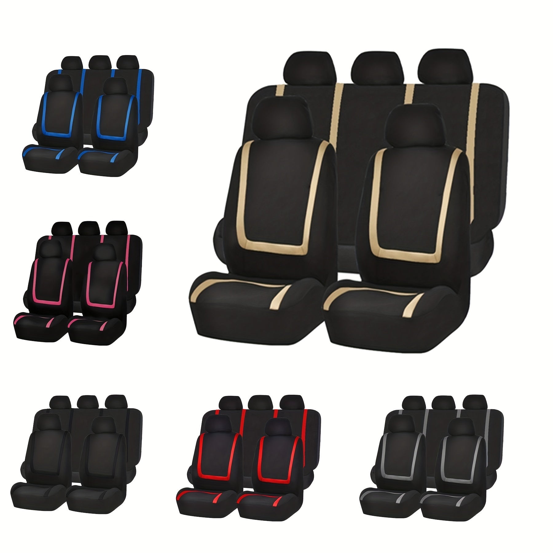 9-Piece Universal Car Seat Interior Accessories Set - Add A Touch Of Style To Your Vehicle!