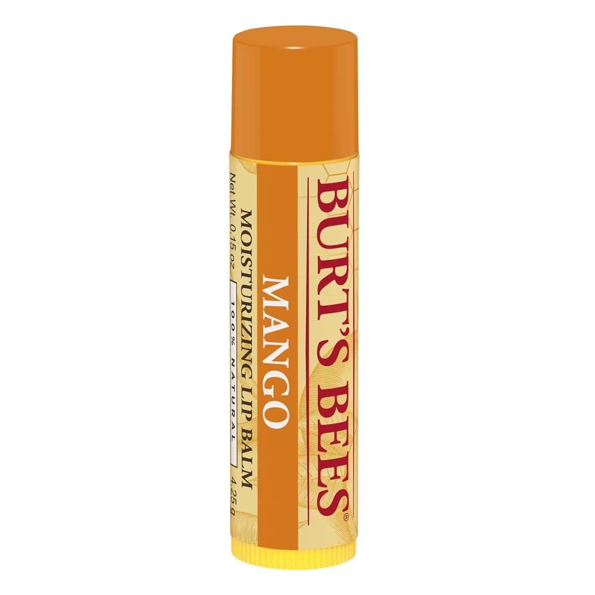 Burt's Bees Lip Balm, Moisturizing Lip Care, for All Day Hydration, 100% Natural, Mango (2 Pack)
