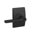 Custom Latitude Matte Black Century Trim Keyed Entry Door Lever