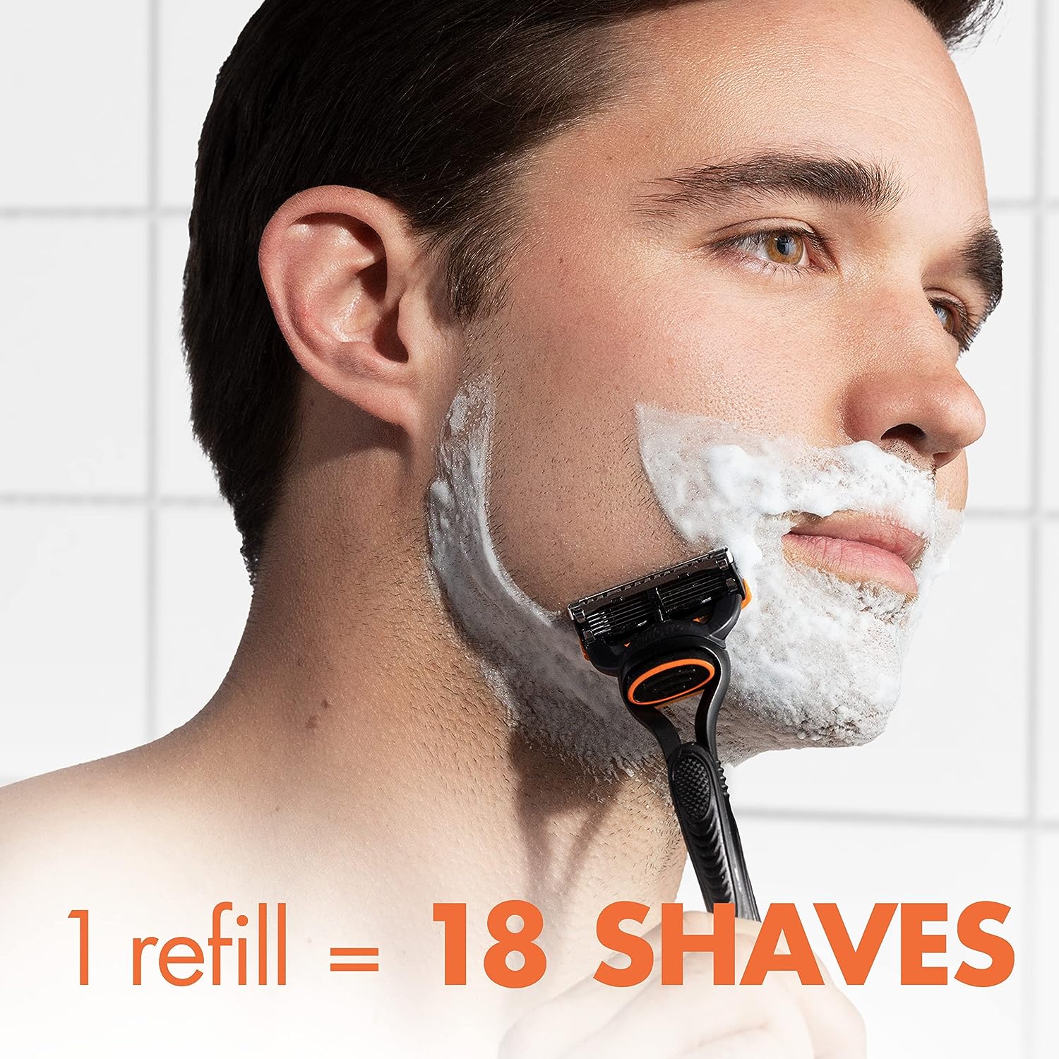 Gillette Fusion5 Mens Razor Blade Refills, 8 Count, Lubrastrip for a More Comfortable Shave