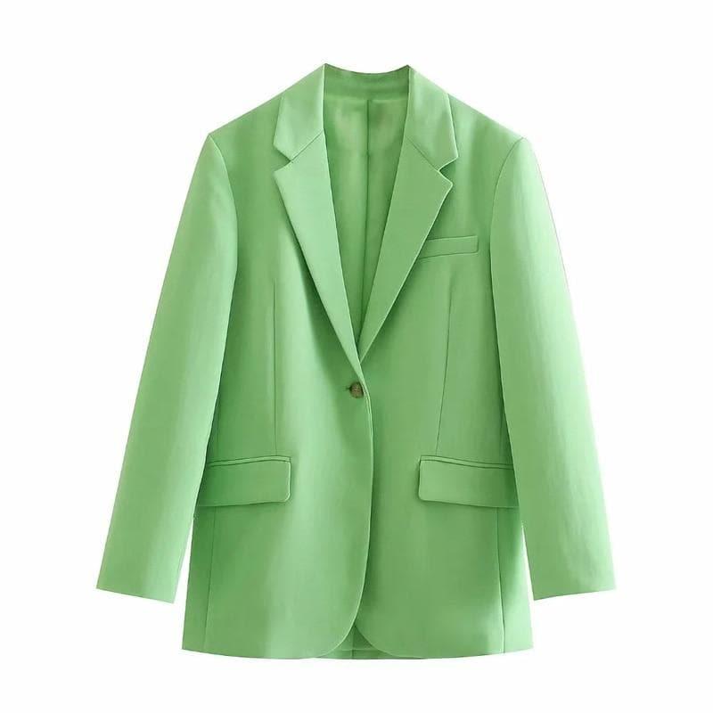 green long sleeve office suit