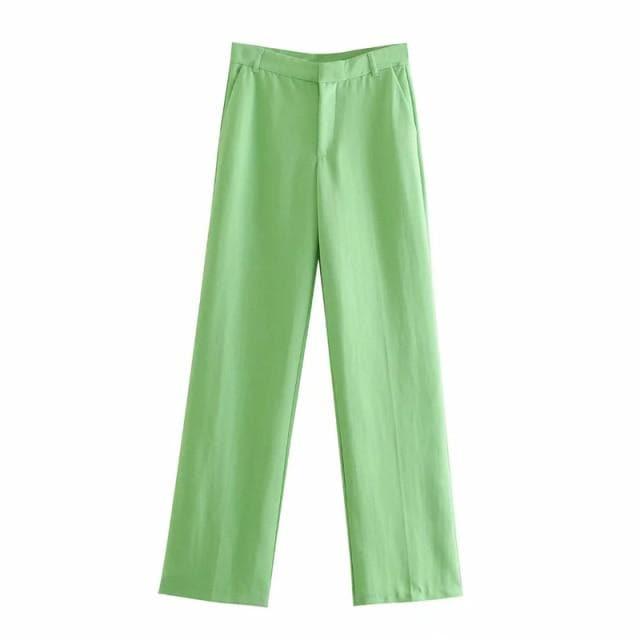 green long sleeve office suit