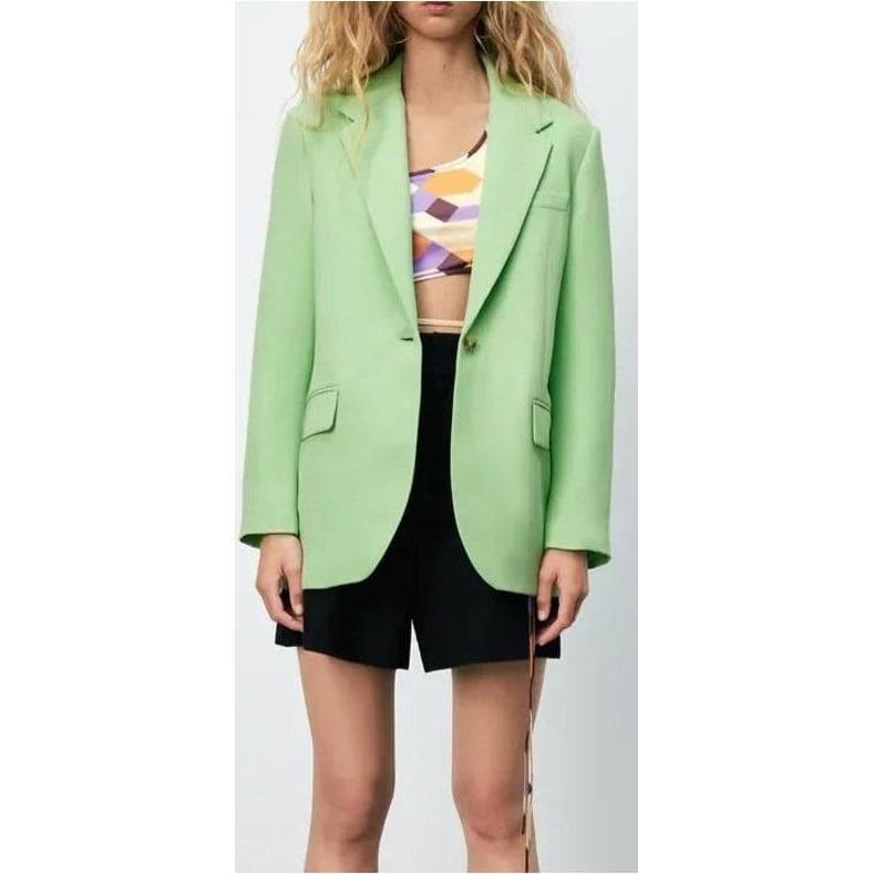 green long sleeve office suit