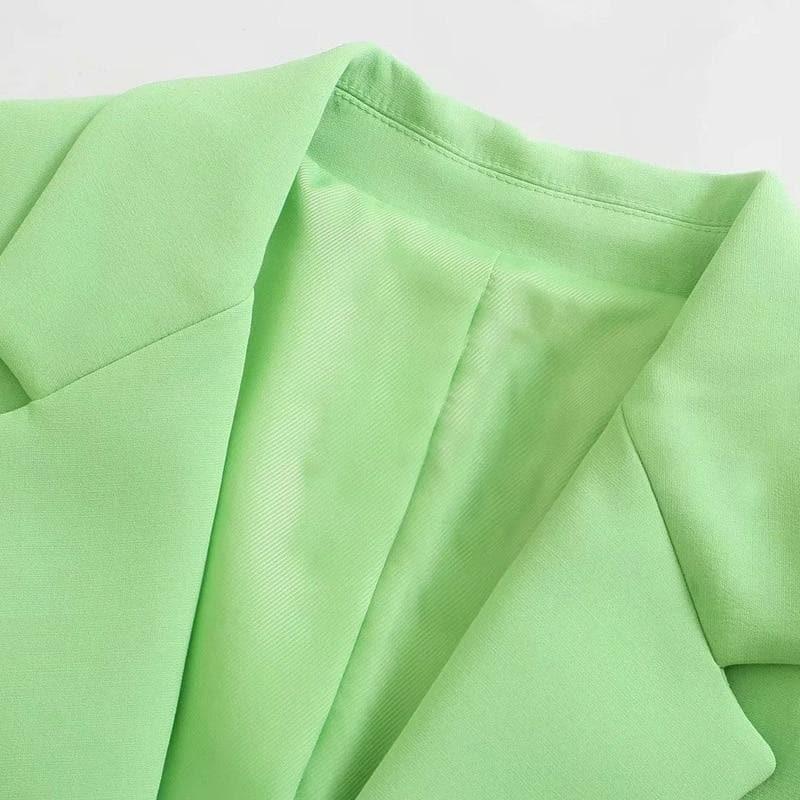 green long sleeve office suit