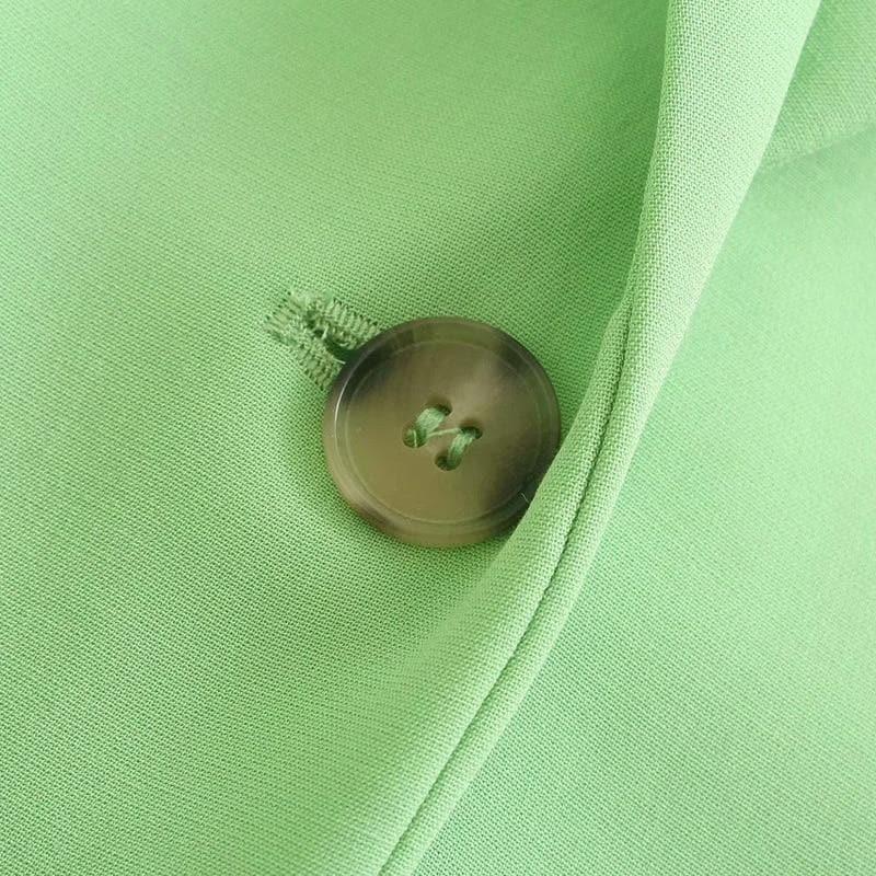 green long sleeve office suit