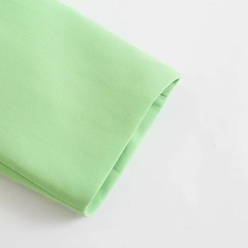 green long sleeve office suit