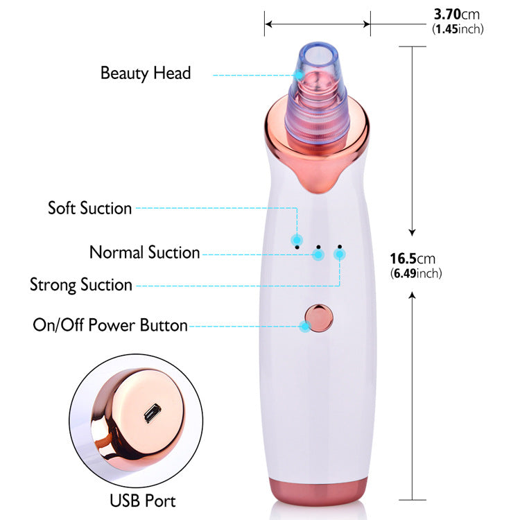 Multi-Functional Blackhead Remover Vacuum Tool For Pore Cleansing And Acne Treatment