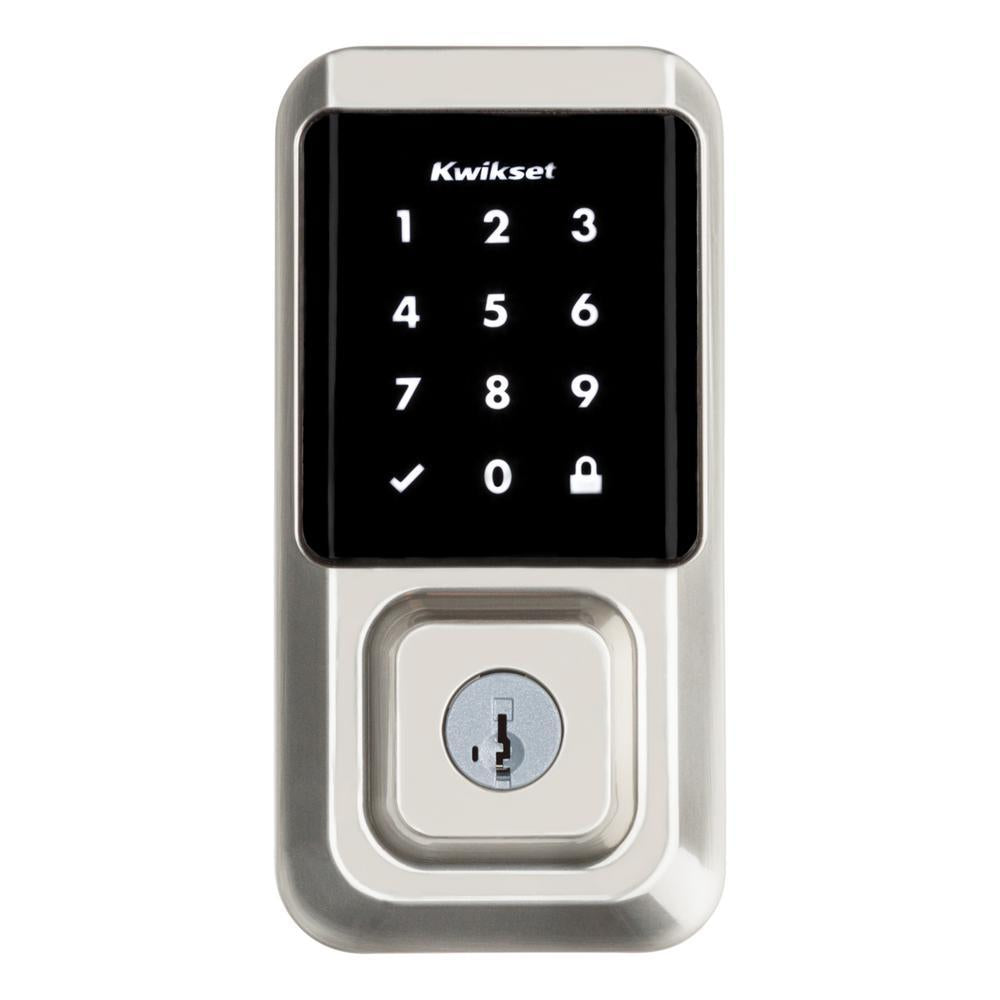 HALO Satin Nickel Single-Cylinder Electronic Smart Lock Deadbolt Featuring SmartKey Security, Touchscreen and Wi-Fi