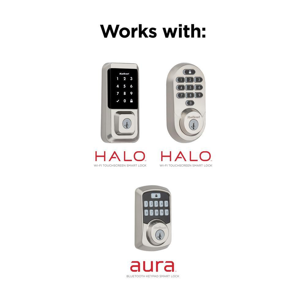 HALO Satin Nickel Single-Cylinder Electronic Smart Lock Deadbolt Featuring SmartKey Security, Touchscreen and Wi-Fi