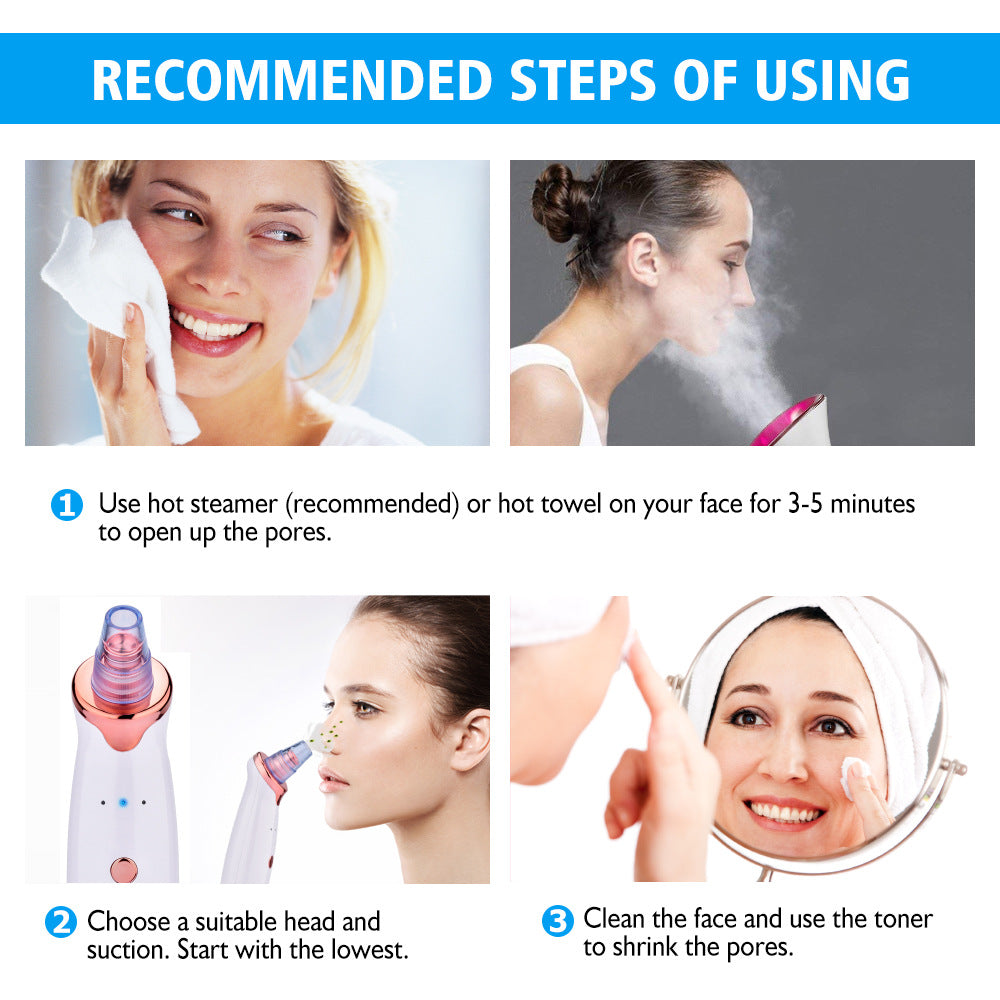 Multi-Functional Blackhead Remover Vacuum Tool For Pore Cleansing And Acne Treatment