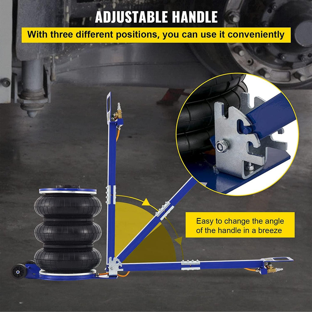 Bag Air Jack 11000lbs Capacity Pneumatic Jack  Lift 5T, Heavy Duty, Car Repair Jacks and Floor Jacks, Folding Rod Fast Lifting, Triple Bag, with Two Wheels,  Car Lifting Jack