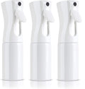BeautifyBeauties Hair Spray Bottle – Ultra Fine Continuous Water Mister for Hairstyling, Cleaning, Plants, Misting &amp; Skin Care (5 Ounce White 3Pack)