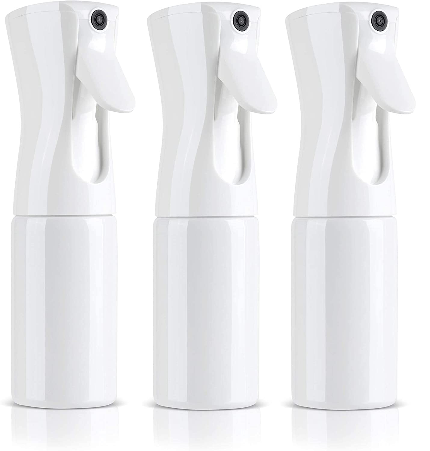 BeautifyBeauties Hair Spray Bottle – Ultra Fine Continuous Water Mister for Hairstyling, Cleaning, Plants, Misting &amp; Skin Care (5 Ounce White 3Pack)