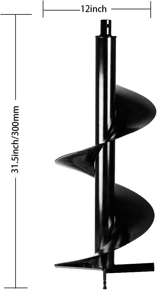 DC HOUSE 63CC Heavy Duty Gas Powered Post Hole Digger with 12 Inch Earth Auger Drill Bit(Digger + 12 inch Auger Bit)  in 2 packages