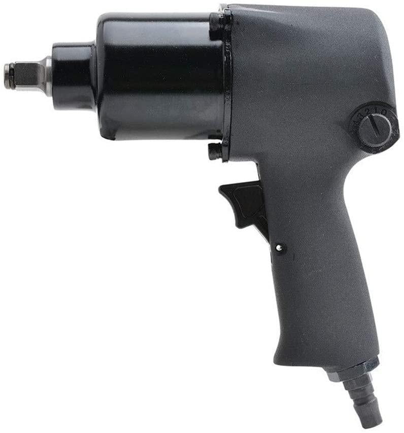 Singlin58 Tool Portable Practica Pneumatic Handheld 1/2 Double Hammer Type Air Wrench, Powerful Industrial Grade Air Wrench Hand Tools Industrial Bike
