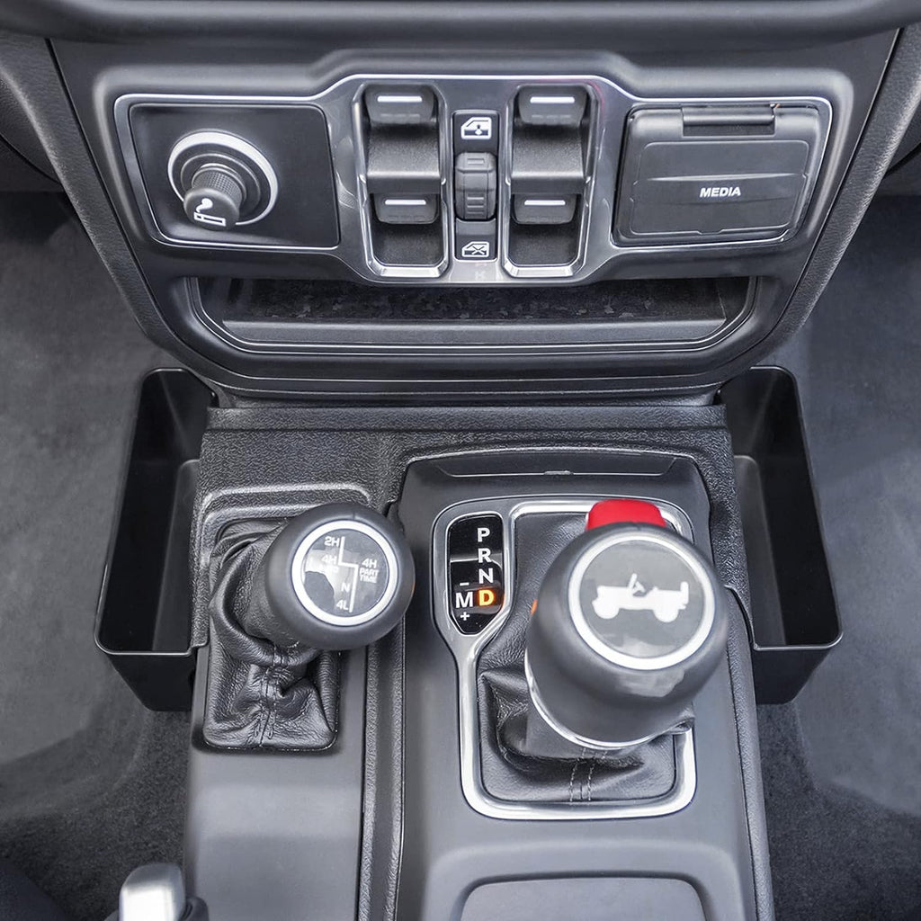 Center Console Gear Shift Organizer Tray Compatible with Jeep Wrangler JL/JLU 2023 2019-2023 2024 and Jeep Gladiator JT Truck 2023 2023 2023 2023 Storage Box Accessories (Not for JK/JKU)
