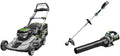 EGO Power+ LM2101 21-Inch 56-Volt Lithium-ion Cordless Lawn Mower 5.0Ah Battery and Rapid Charger Included & 15-Inch String Trimmer, Blower Combo Kit with 2.5Ah Battery and Charger Included, Black