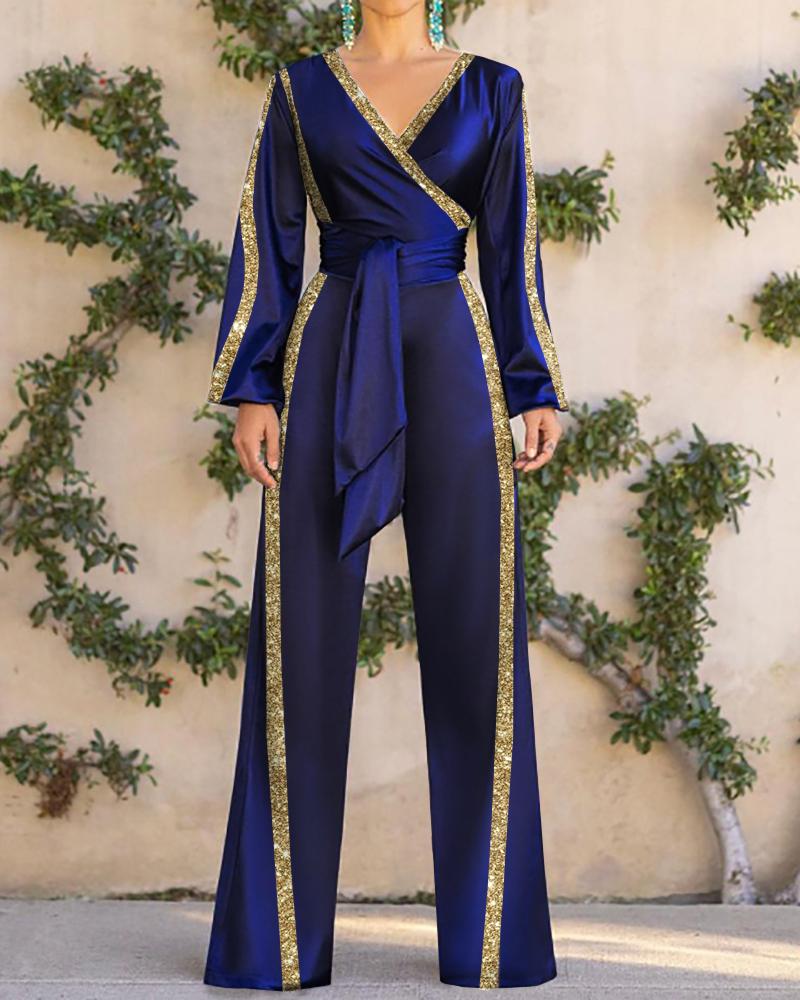 Elegant Women's Splicing Jumpsuit