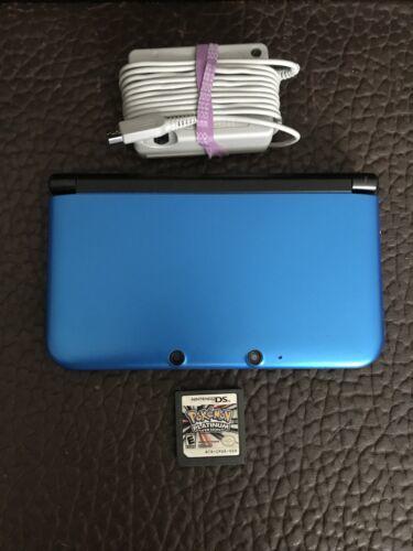 3DS XL Handheld Console - Blue/Black W/ Charger &amp; Pokémon Platinum Game