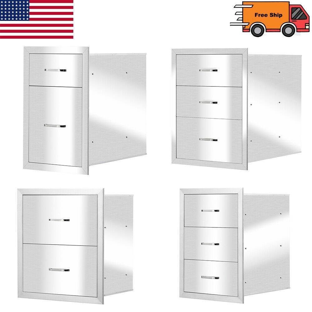 Outdoor Kitchen Drawer  Steel Layer Access Door BBQ Drawer Large