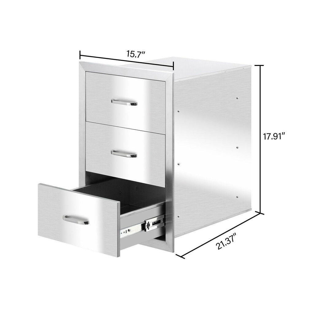 Outdoor Kitchen Drawer  Steel Layer Access Door BBQ Drawer Large