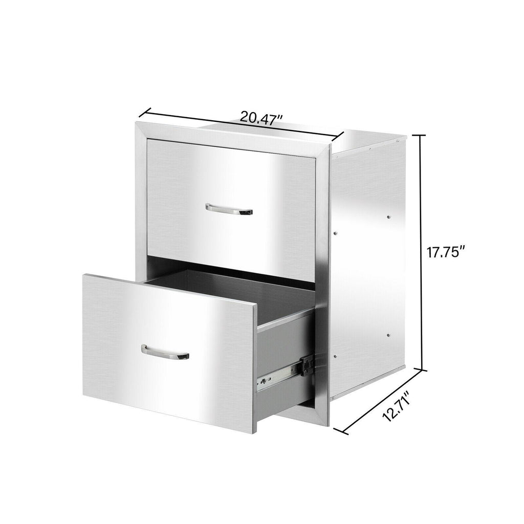 Outdoor Kitchen Drawer  Steel Layer Access Door BBQ Drawer Large