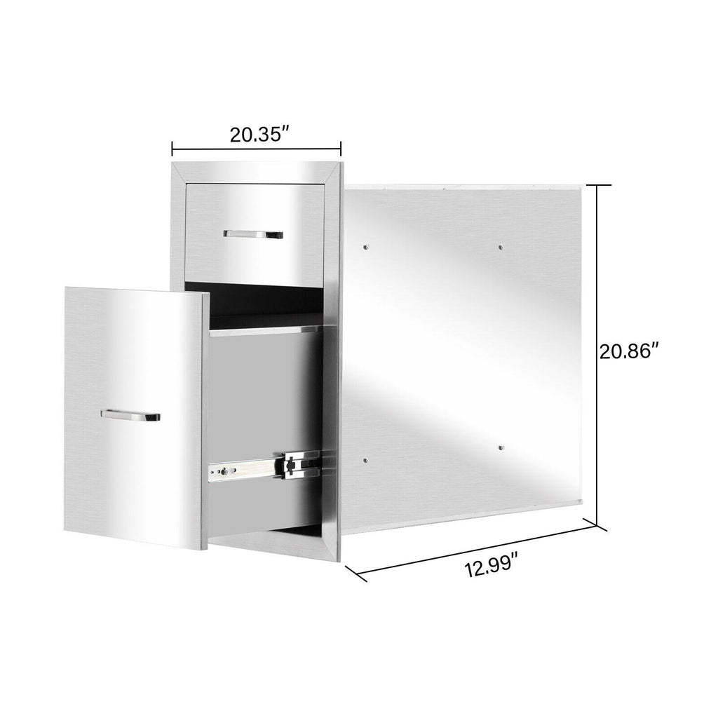 Outdoor Kitchen Drawer  Steel Layer Access Door BBQ Drawer Large
