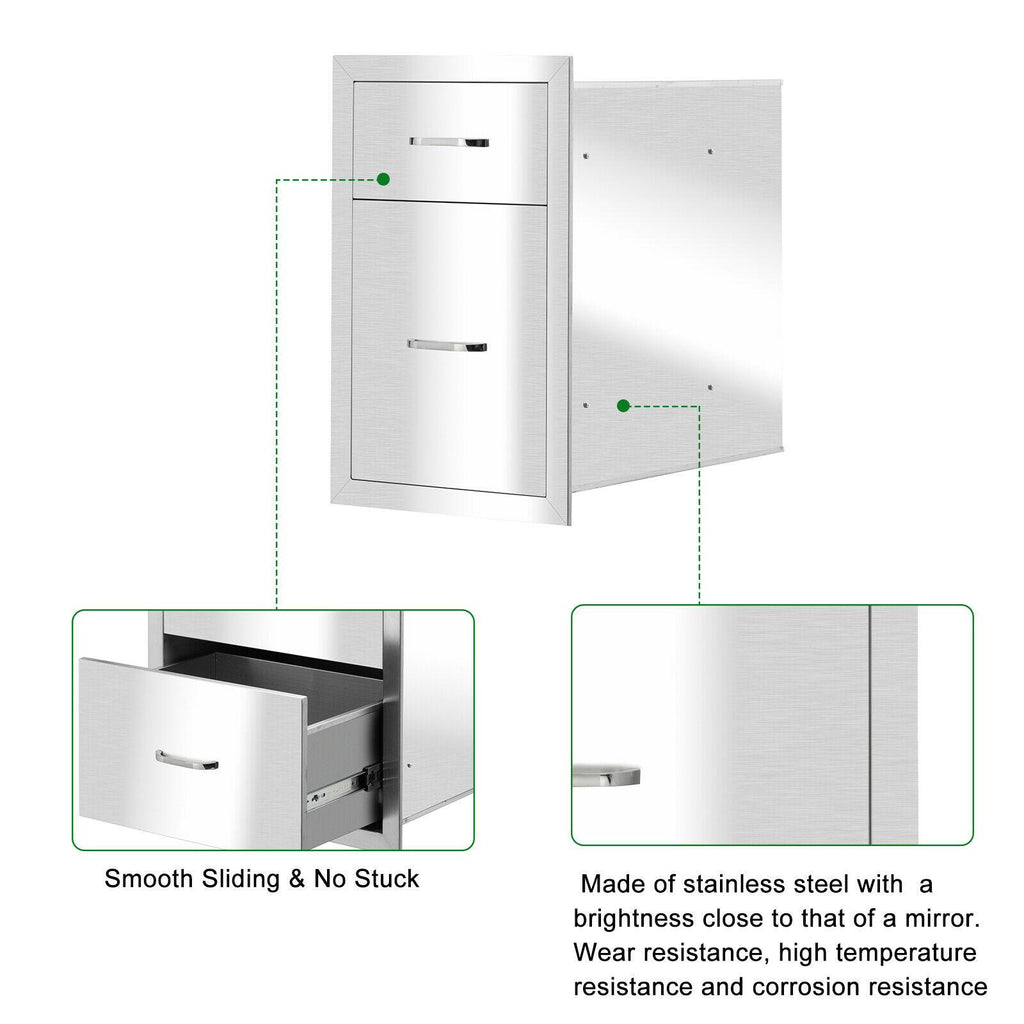 Outdoor Kitchen Drawer  Steel Layer Access Door BBQ Drawer Large