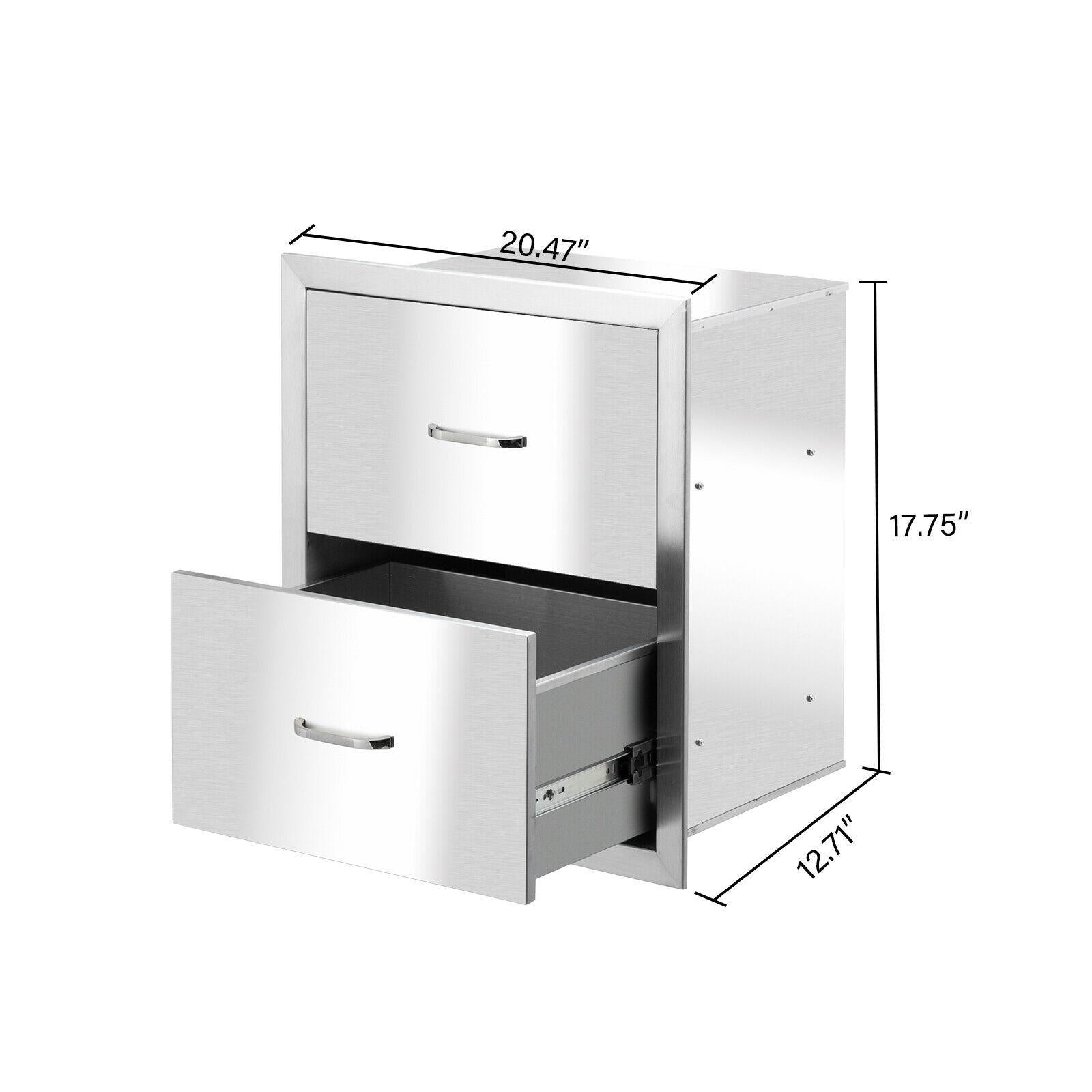 Outdoor Kitchen Drawer  Steel Layer Access Door BBQ Drawer Large