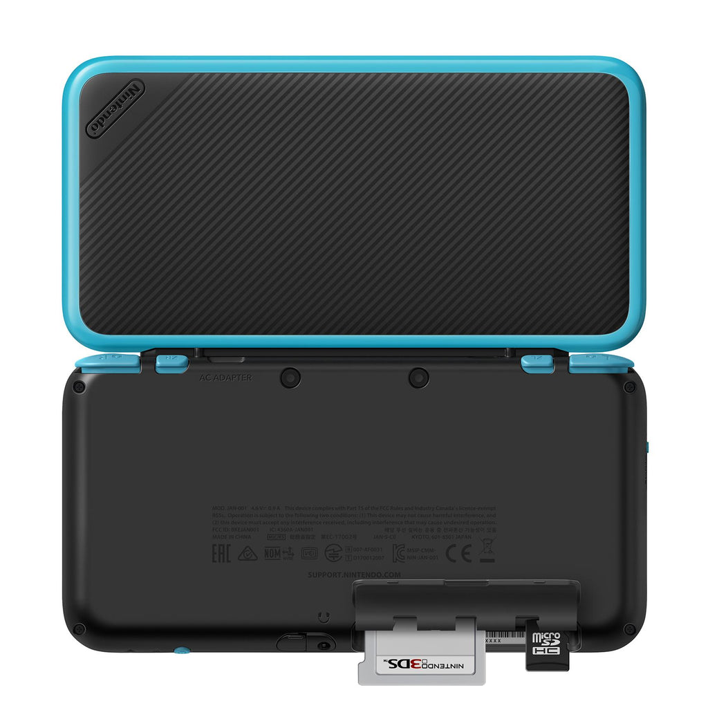 Nintendo 2DS XL System w/ Mario Kart 7 Pre-installed, Black &amp; Turquoise