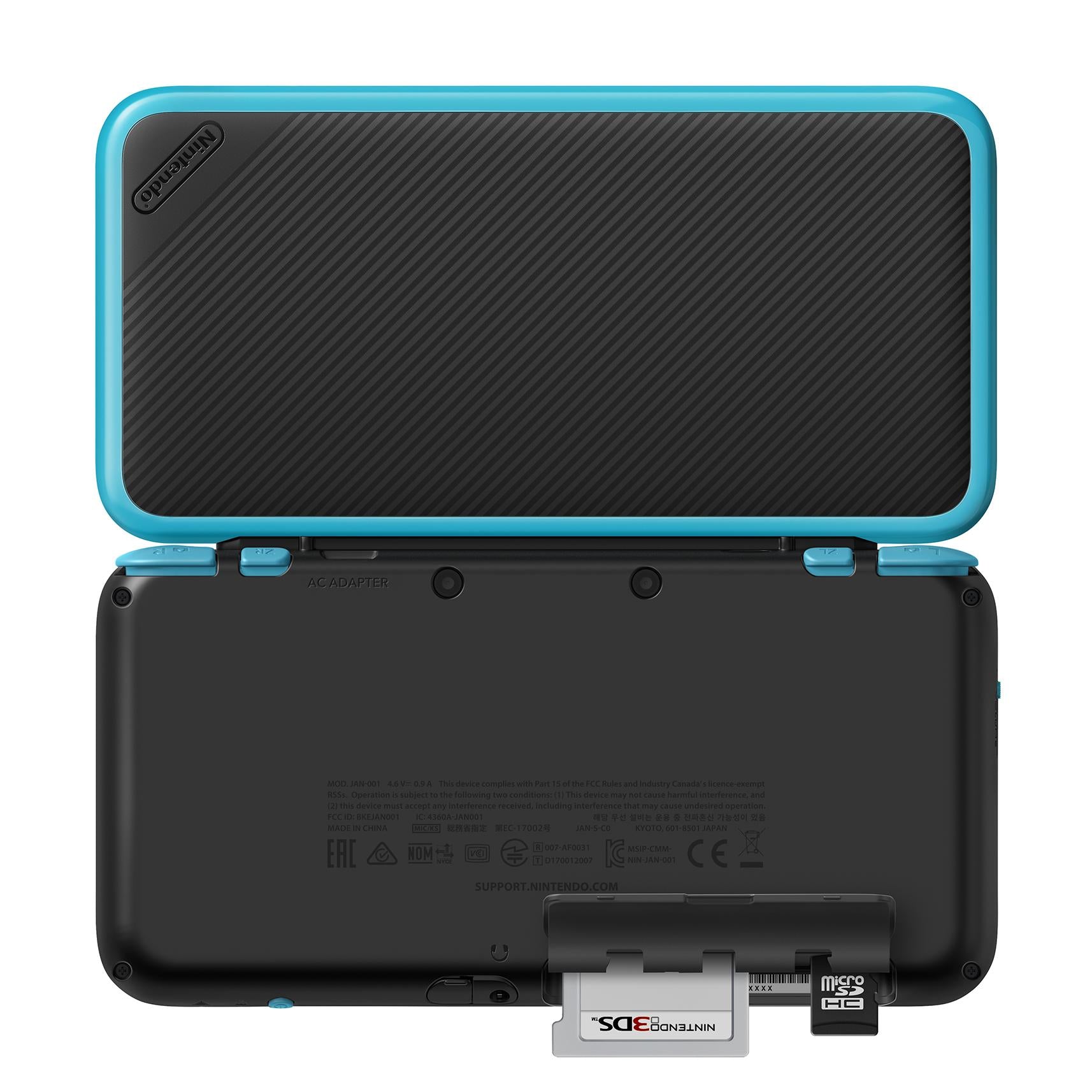 Nintendo 2DS XL System w/ Mario Kart 7 Pre-installed, Black &amp; Turquoise