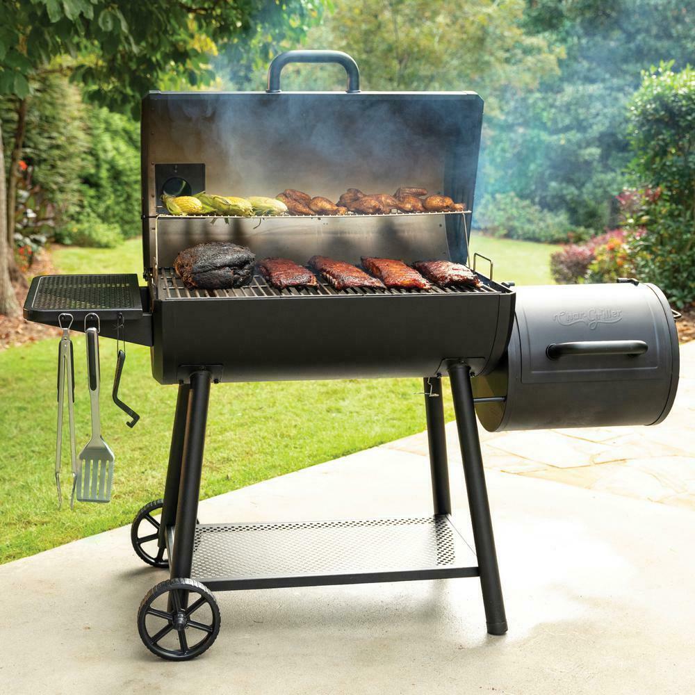 Offset Smoker Smokin' Champ Charcoal Black