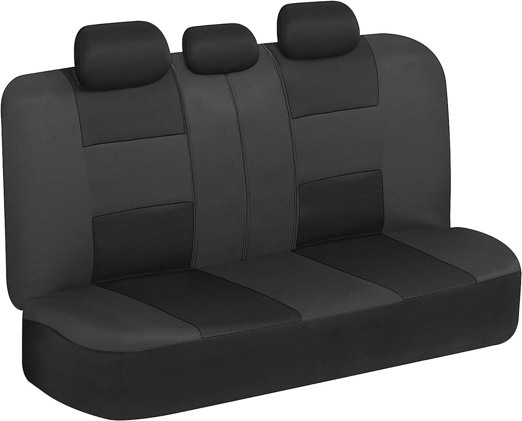 BDK PolyPro Car Seat Covers Full Set in Reverse Charcoal – Front and Rear Split Bench Seat Covers for Cars, Easy to Install Car Seat Cover Set, Car Accessories for Auto Trucks Van SUV