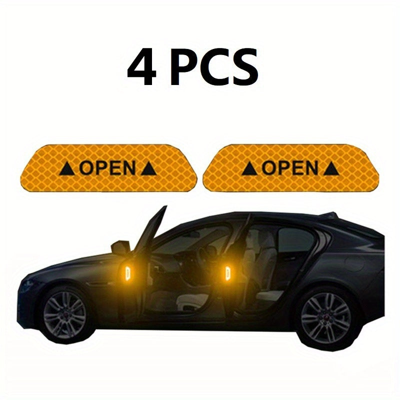 Boost Your Car's Safety &amp; Visibility With 4PCS Reflective Stickers!
