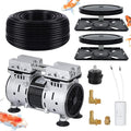 550W Pond or Lake Aeration Pump Kit, 5.76CFM Pond Aerator Pump, Dual 8.5" Air Diffusers with 100" Weighted Tube Fo 3 Acres Pond & Lake