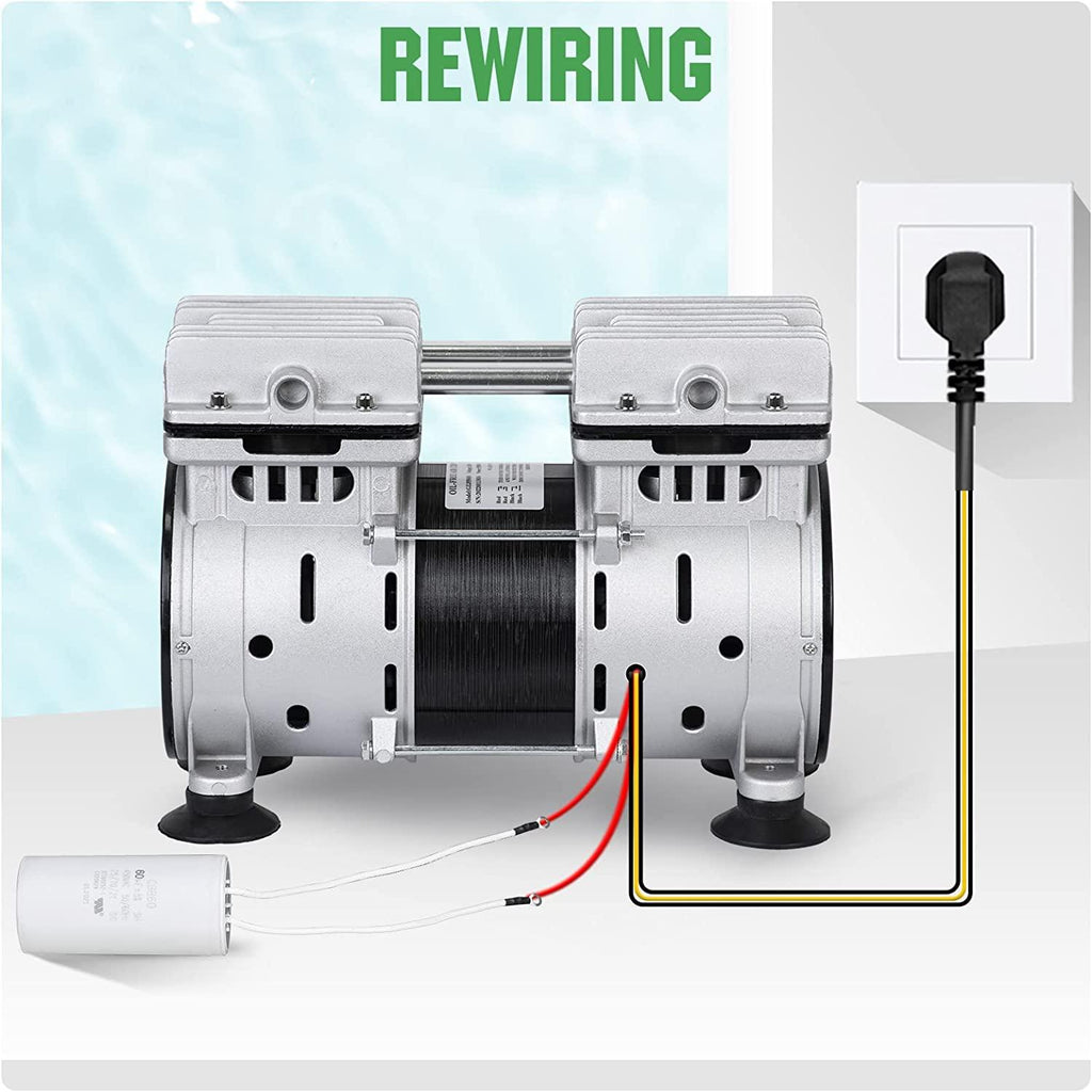 550W Pond or Lake Aeration Pump Kit, 5.76CFM Pond Aerator Pump, Dual 8.5" Air Diffusers with 100" Weighted Tube Fo 3 Acres Pond & Lake