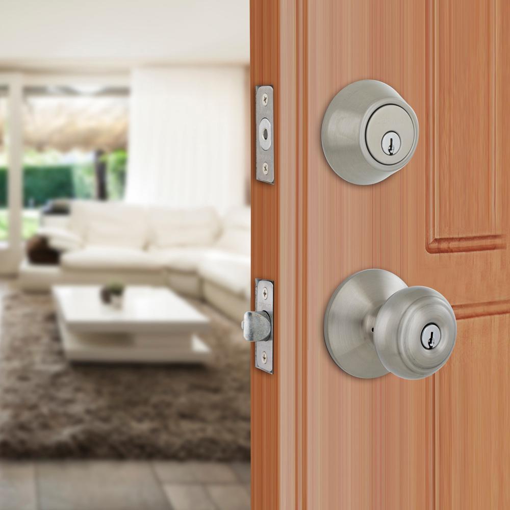 Hartford Satin Nickel Single Cylinder Keyed Entry Project Pack